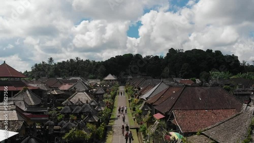 Panglipuran village , on of the most cleanest village in bali photo