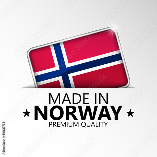 Made in Norway graphic and label.