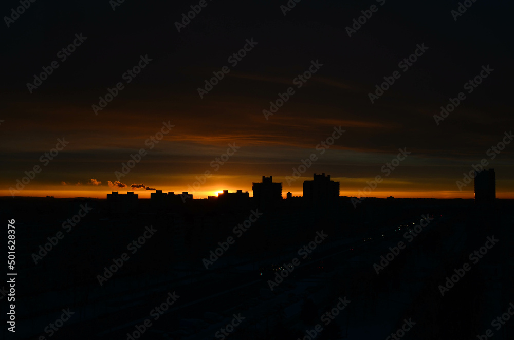 sunrise in Minsk