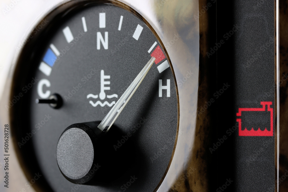 coolant warning light in car dashboard Stock Photo Adobe Stock
