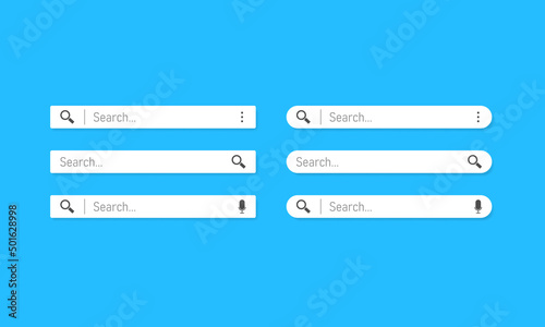 Set www search bar icons. www search bar icon for web site. Vector EPS10