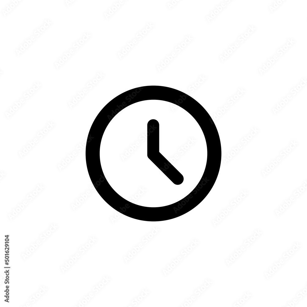 Clock vector icon. Clock or timer black symbol isolated. Vector EPS10 Clock vector icon. Clock or timer black symbol isolated. Vector EPS10