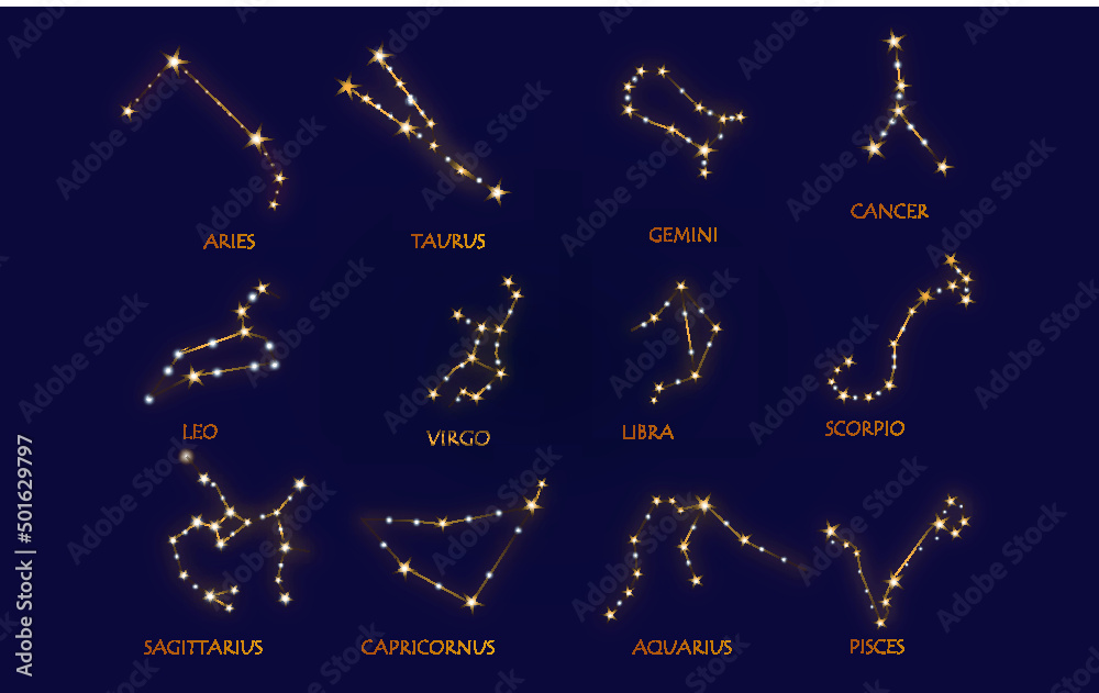 Fototapeta premium zodiac signs collection eps 10