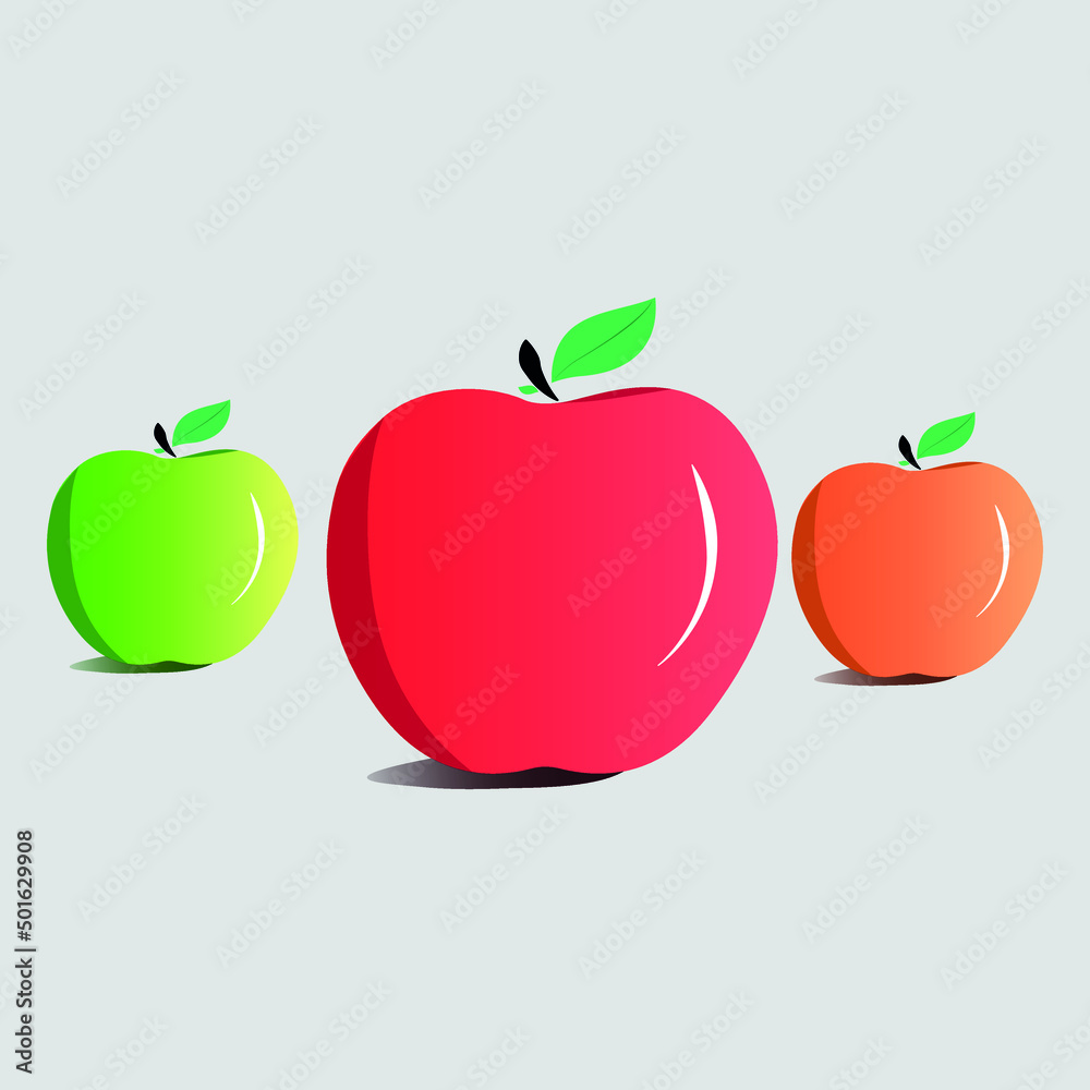 red and green apple vector red and green apple vector
