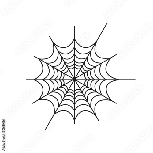 Creepy spider web vector illustration. Spider web isolated. Vector EPS10