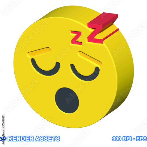 isolated 3d render Emoticon illustration for chat, design, infographic, message etc