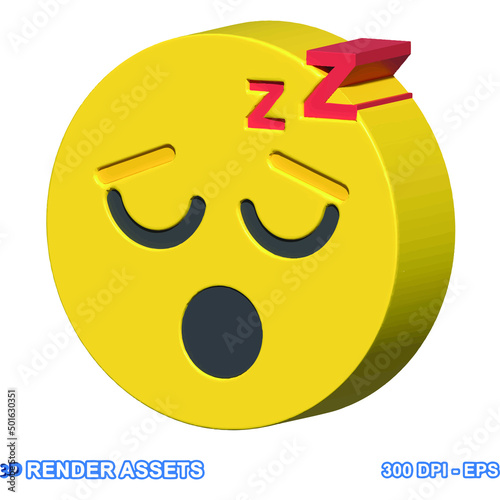 isolated 3d render Emoticon illustration for chat, design, infographic, message etc