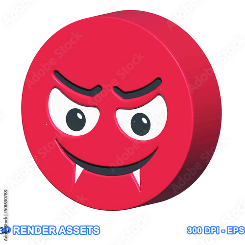 isolated 3d render Emoticon illustration for chat, design, infographic, message etc