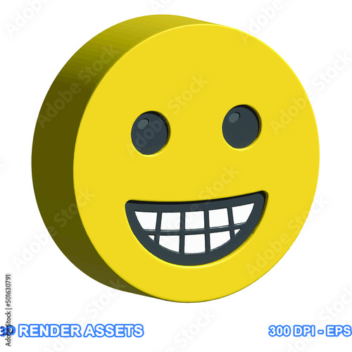 isolated 3d render Emoticon illustration for chat, design, infographic, message etc