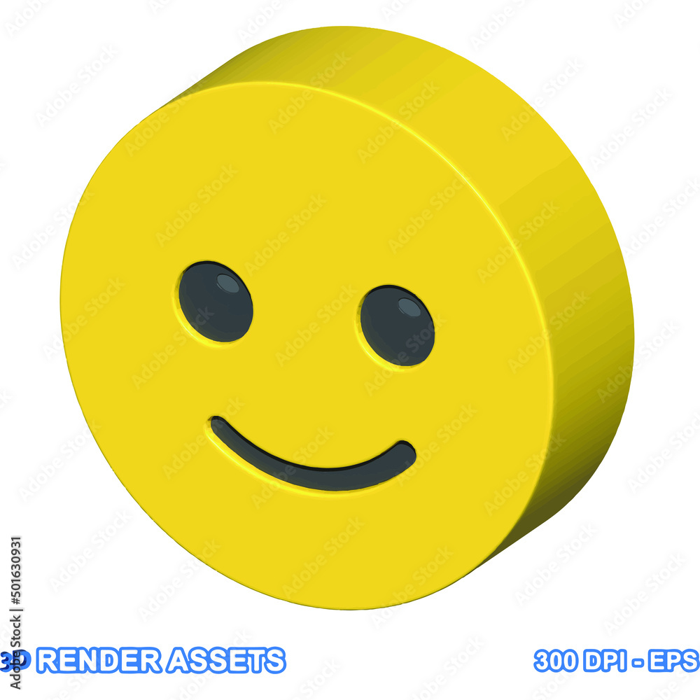 isolated 3d render Emoticon illustration for chat, design, infographic, message etc