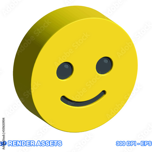 isolated 3d render Emoticon illustration for chat, design, infographic, message etc