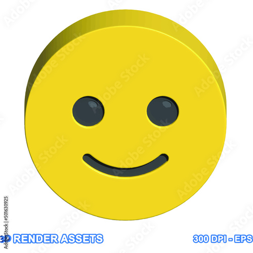 isolated 3d render Emoticon illustration for chat, design, infographic, message etc