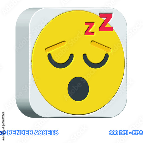 isolated 3d render Emoticon illustration for chat, design, infographic, message etc