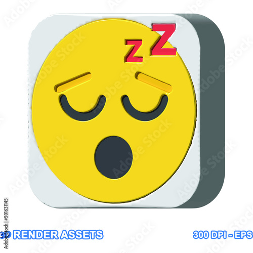 isolated 3d render Emoticon illustration for chat, design, infographic, message etc