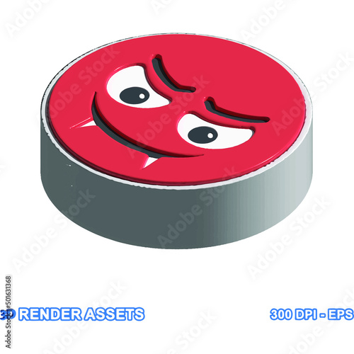 isolated 3d render Emoticon illustration for chat, design, infographic, message etc