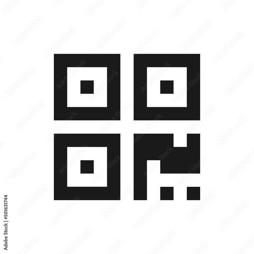 QR code vector icon. QR code for scan symbol. Vector EPS 10 QR code vector icon. QR code for scan symbol. Vector EPS 10