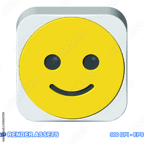 isolated 3d render Emoticon illustration for chat, design, infographic, message etc