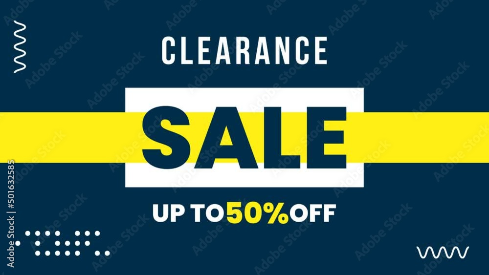 Clearance sale motion graphic for promotion Clearance sale motion graphic for promotion