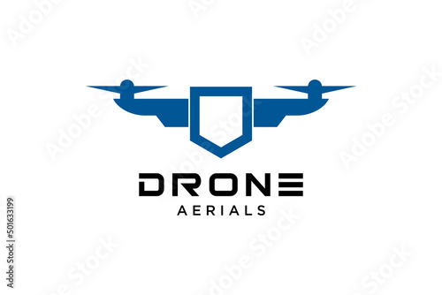 Letter O Drone logo design template. Photography drone icon vector. Creative design. Illustration