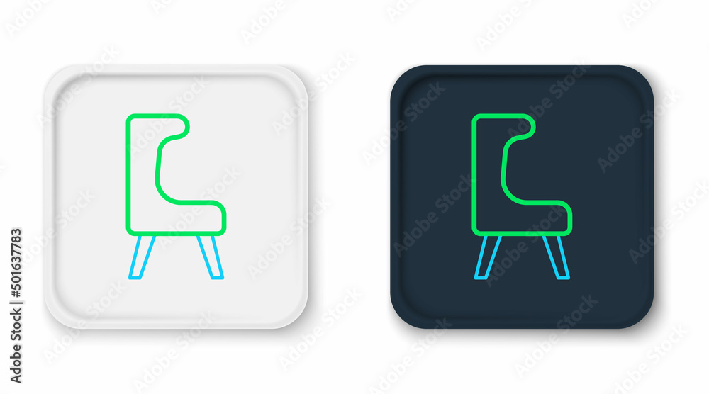 Line Armchair icon isolated on white background. Colorful outline concept. Vector Line Armchair icon isolated on white background. Colorful outline concept. Vector