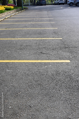 parking lot on asphalt
