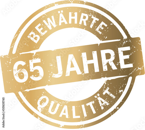 Siegel 65 Jahre Bewährte Qualität