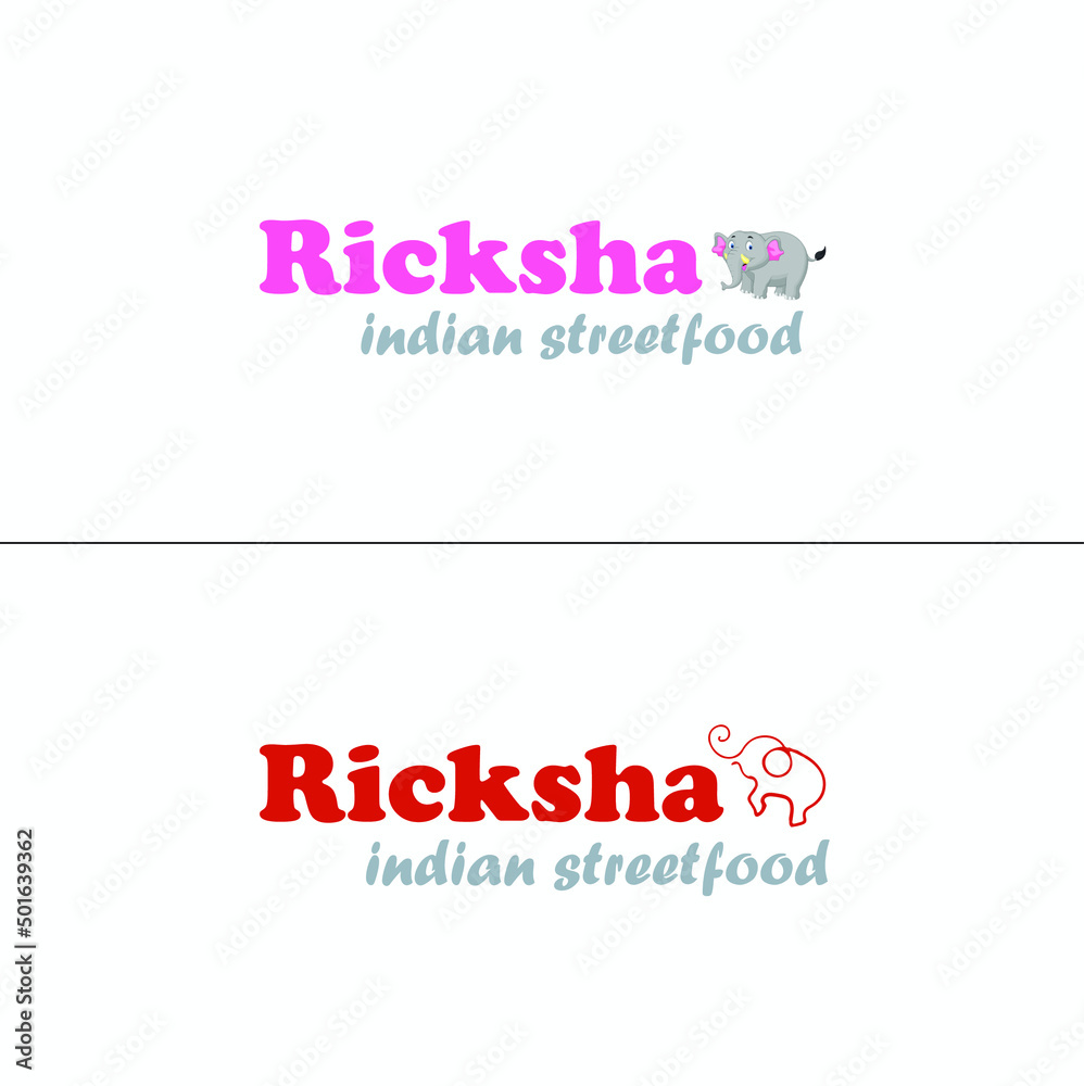 Indian Street food logo vector template 