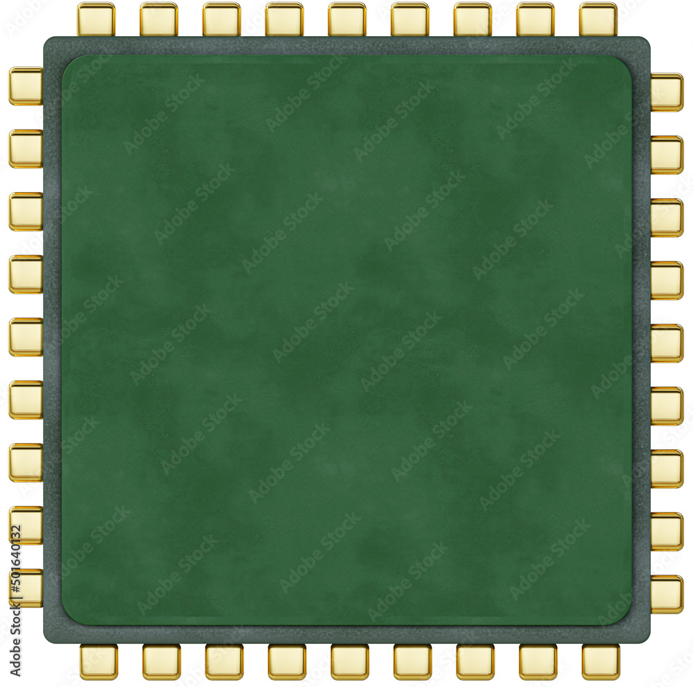 Cpu, gpu, green color, chip isolated, chip crisis, empty, 3D illustration. Cpu, gpu, green color, chip isolated, chip crisis, empty, 3D illustration.