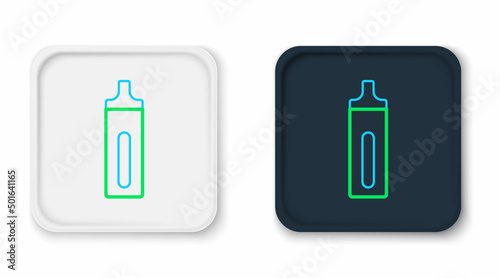 Line Electronic cigarette icon isolated on white background. Vape smoking tool. Vaporizer Device. Colorful outline concept. Vector