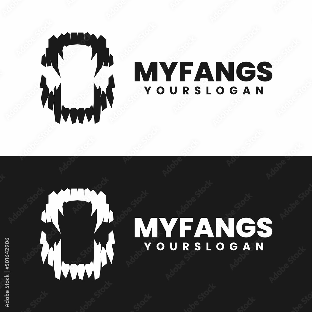 my fangs logo design template my fangs logo design template