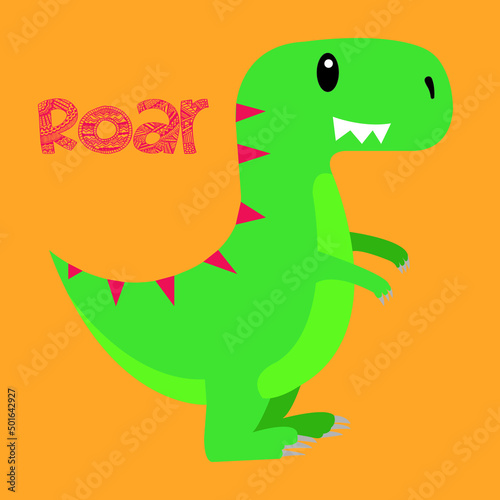Cute dinosaur seamless print with dinosaurs. vector illustration. Roar
