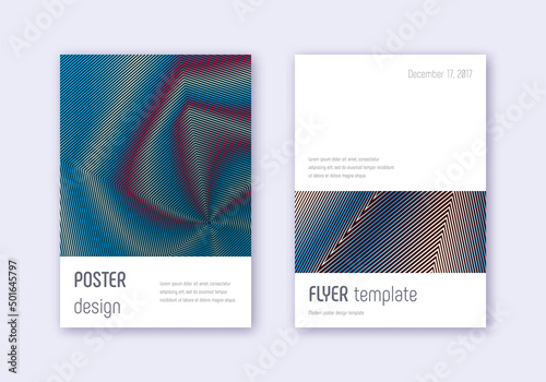 Minimalistic cover design template set. Red white