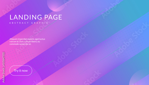 Gradient Banner. Graphic Page. Blue Mobile Design. 3d Dynamic Flyer. Rainbow Texture. Digital Poster. Art Landing Page. Technology Brochure. Violet Gradient Banner