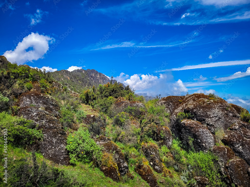 Fototapeta premium paisaje andino sierra de Lima, Peru