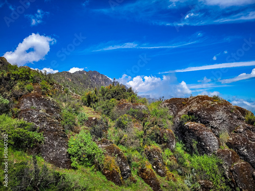 paisaje andino sierra de Lima, Peru