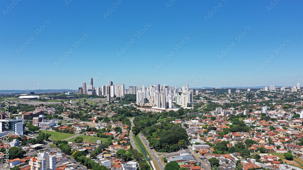 Panoramic view of Goiania, Goias, Brazil in April 2022. 