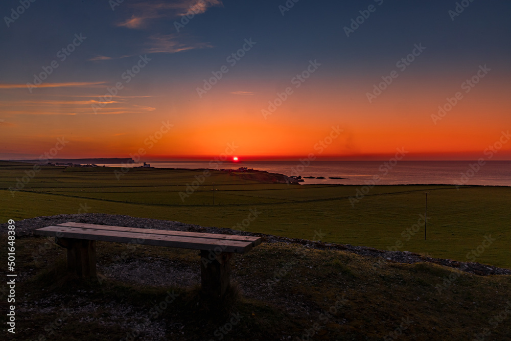 Ballintoy sunset, Causeway Coast and Glens, County Antrim, Northern Ireland