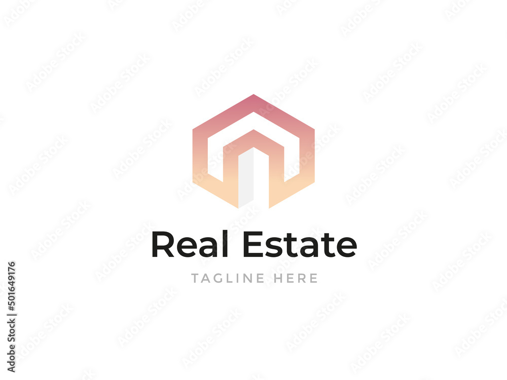 Real estate business company creative logo and building icon design