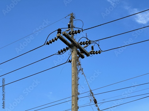 close up pylon in country Thailand