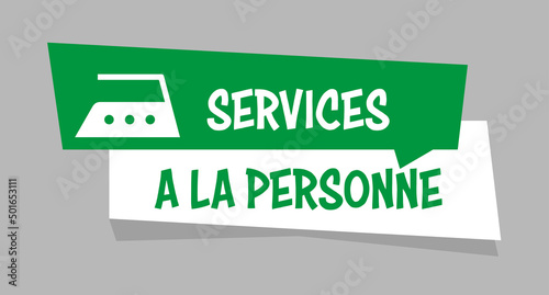 Logo services à la personne. photo