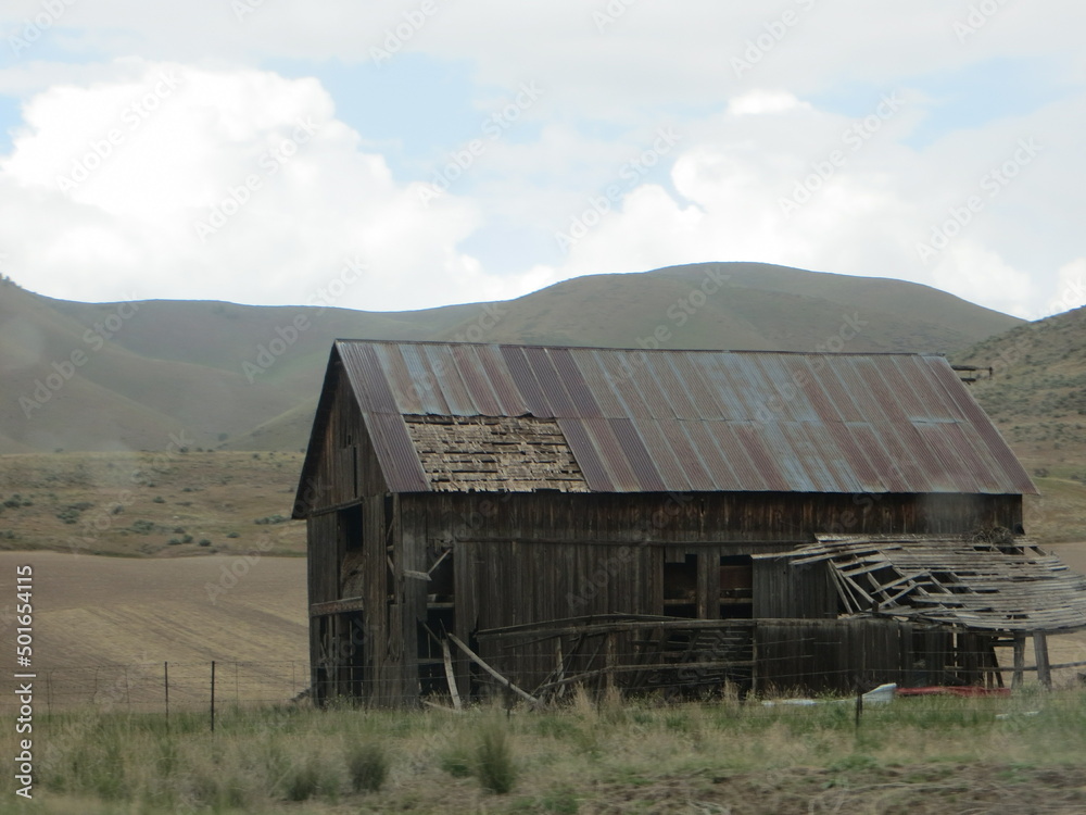 Obraz premium old barn in the field