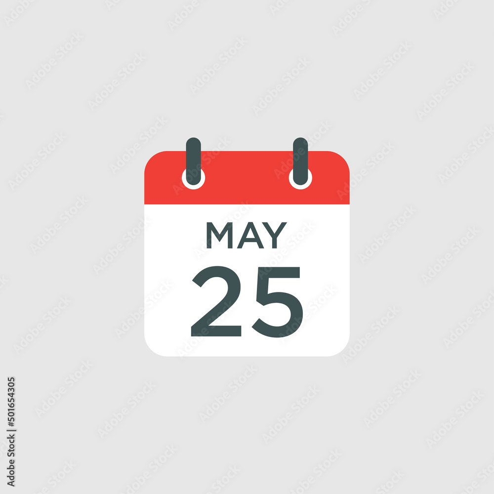 calendar - May 25 icon illustration isolated vector sign symbol calendar - May 25 icon illustration isolated vector sign symbol