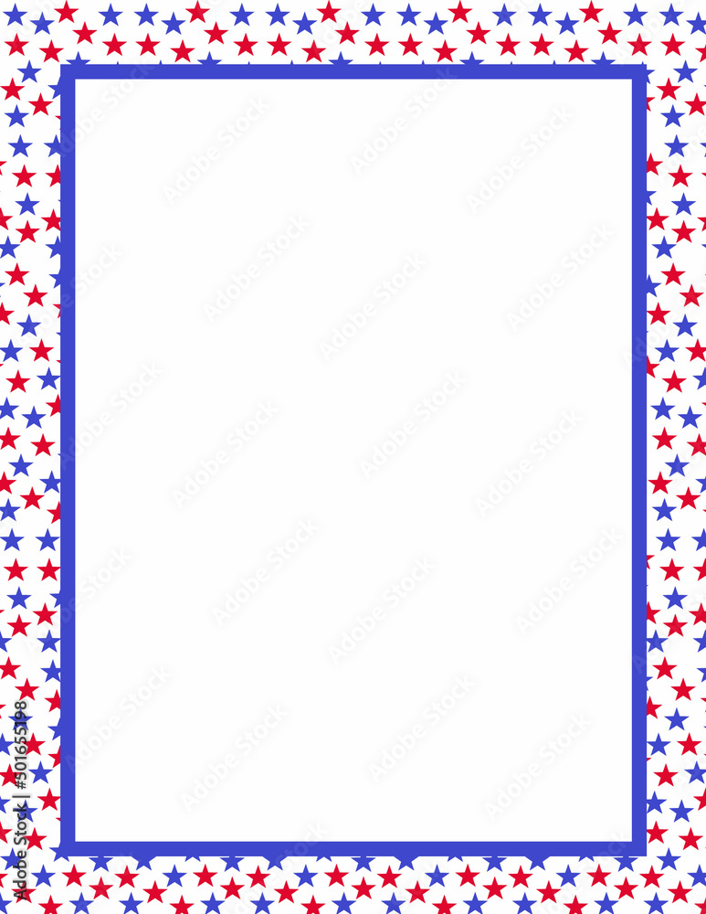 Patriotic Stars Rectangle Frame Patriotic Stars Rectangle Frame