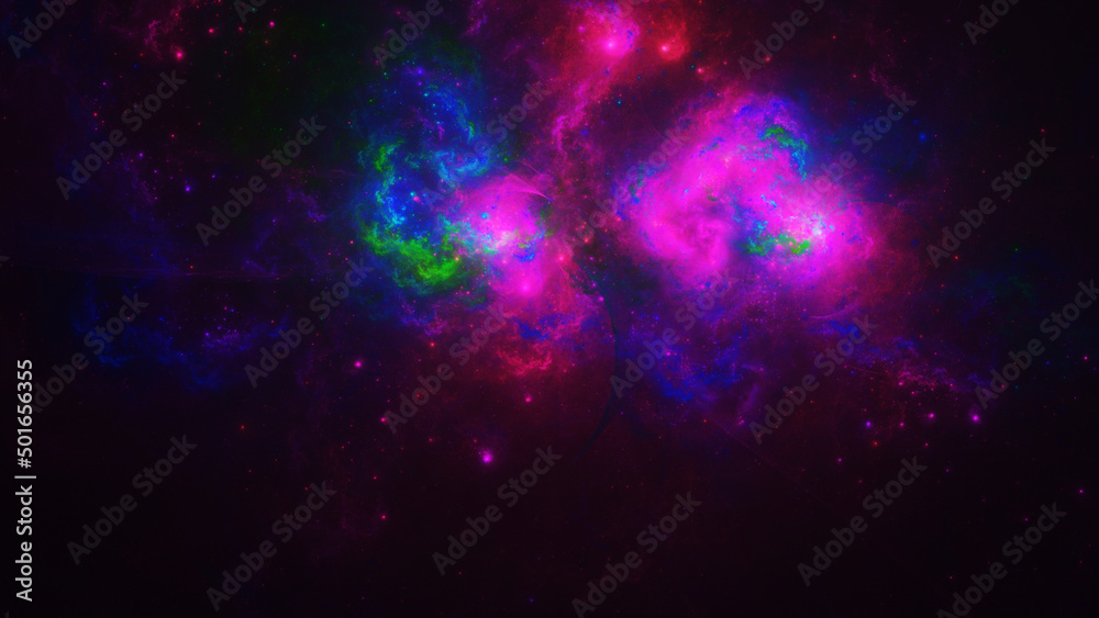 background with particles in galaxy shape