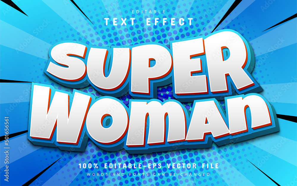 Super woman comic style text effect
