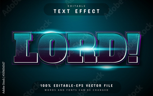 Lord 3d text effect editable