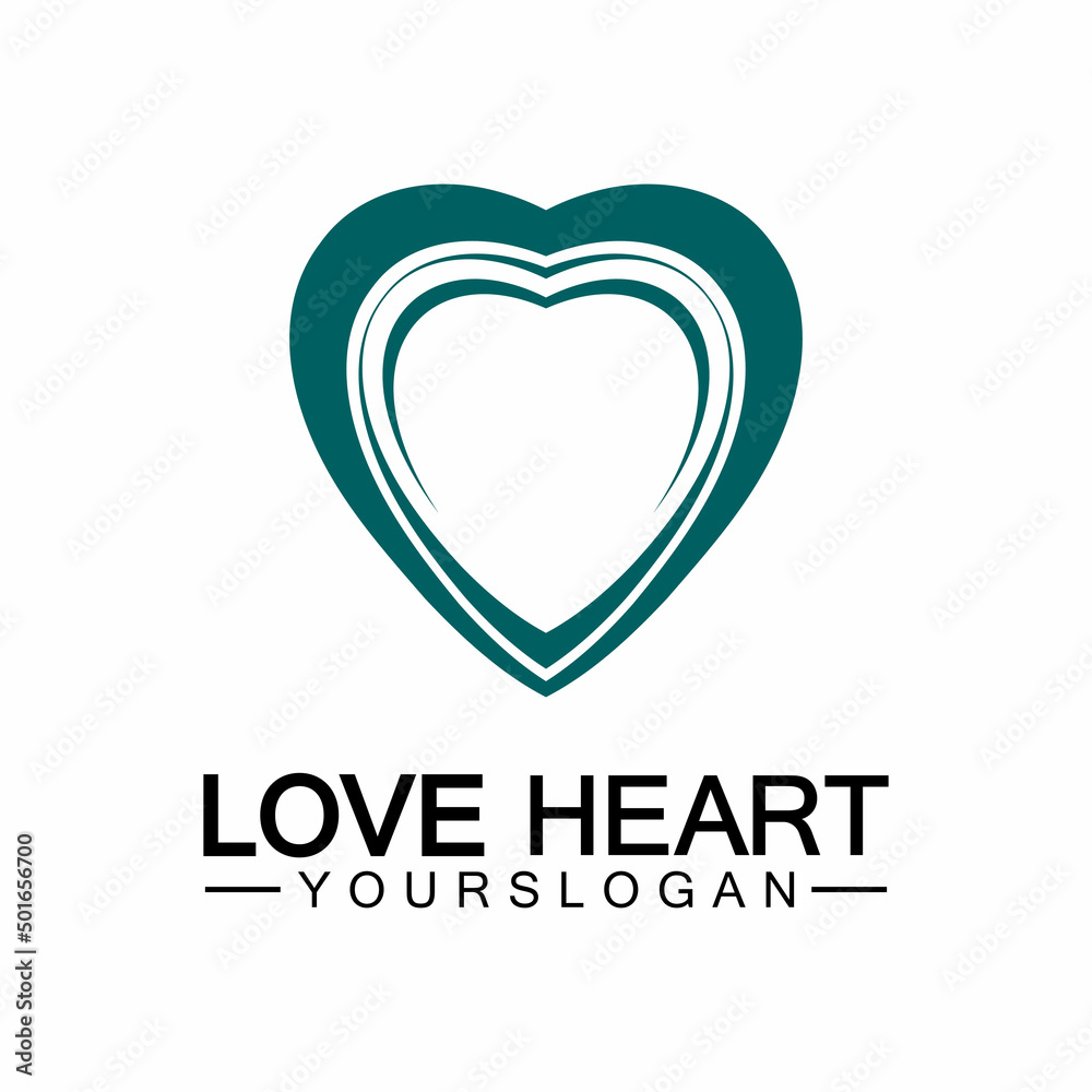 Love heart logo and symbol vector template Love heart logo and symbol vector template