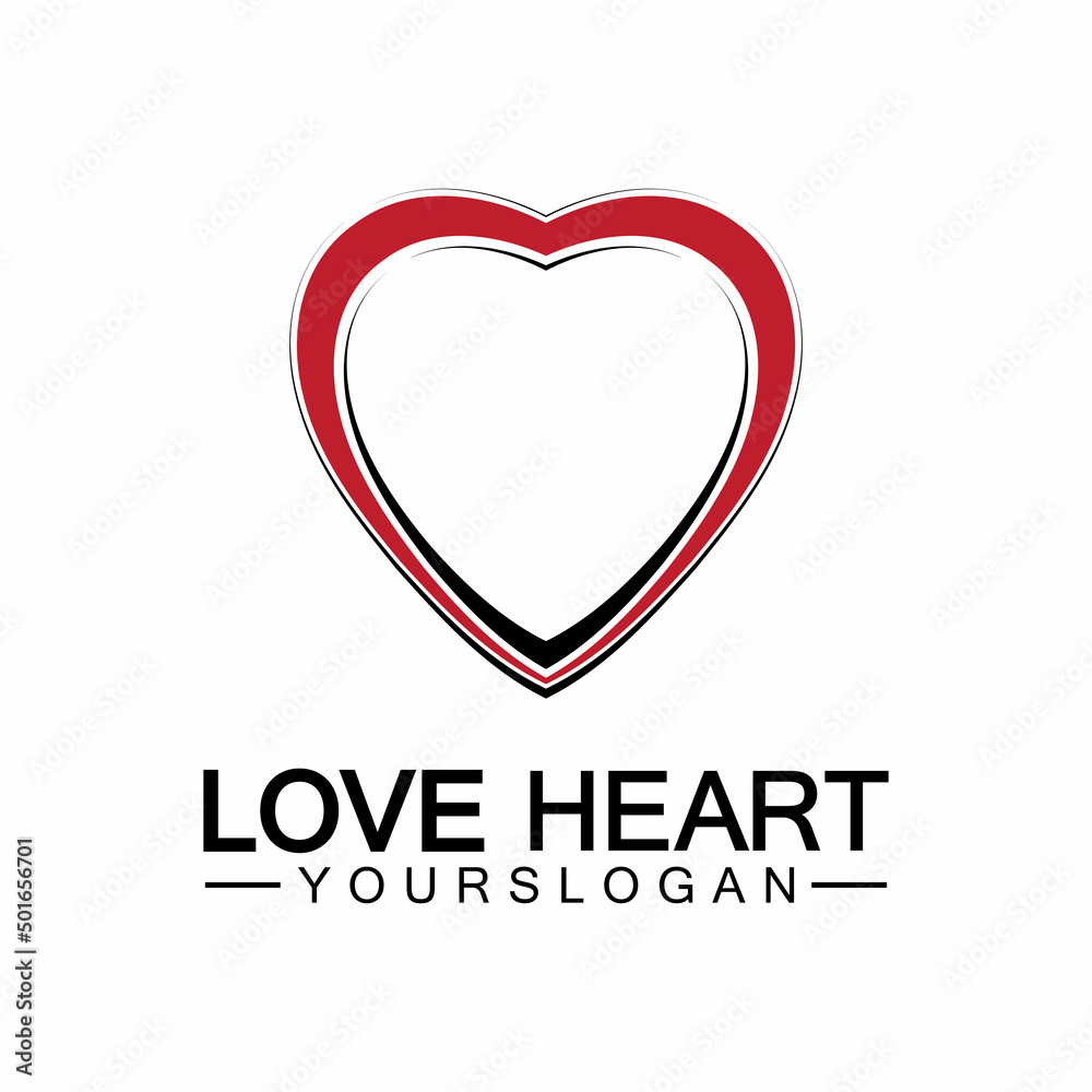  Love heart logo and symbol vector template