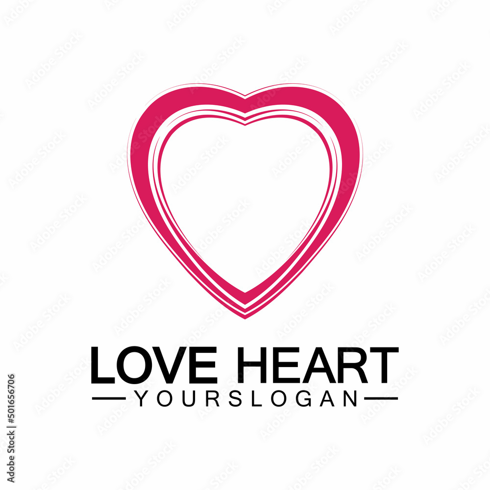 Love heart logo and symbol vector template Love heart logo and symbol vector template
