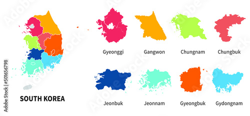 south korea district eps map.